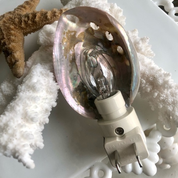 New! Polished Red Abalone Seashell Night Light - Picture 2 of 5